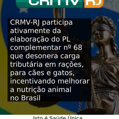 CRMV-RJ participa ativamente do PL Complementar nº 68 para desonerar carga tributária em rações para cães e gatos, incentivando uma melhor nutrição animal no Brasil